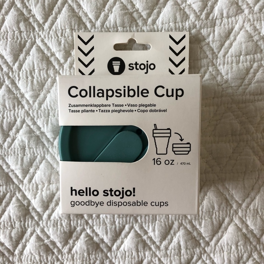 Stojo Collapsible Cup | 16oz cup in Eucalyptus